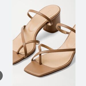 Aeyde Larissa Leather Strappy Block Heels